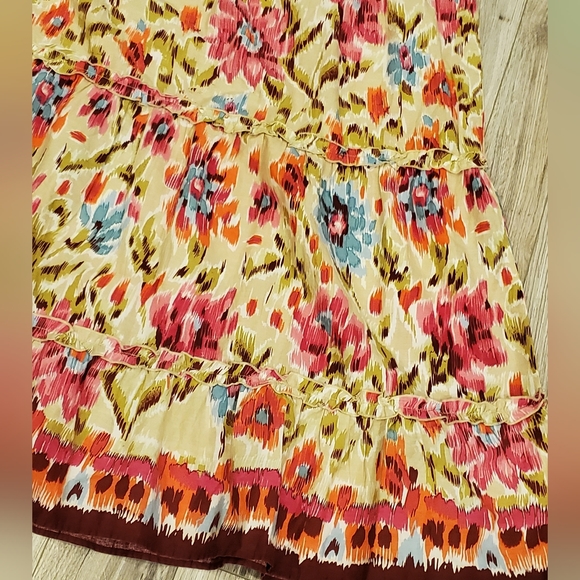 House of Harlow 1960 Maxi Dress,Pockets, Cotton, Khaki Pink Floral, Large, NWT - Picture 9 of 15